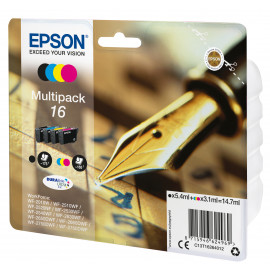 EPSON Multipack Serie 16  16 cartouche dencre noir et tricolore capacite standard 14.7ml 1-pack blister sans alarme