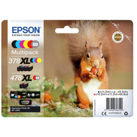 EPSON Multipack 6 colours 378XL/478XL  Multipack 6 colours 378XL/478XL Squirrel incl. R/G Clara Phto HD Ink