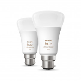 PHILIPS Hue pack de 2 ampoules White & Color Ambiance standard B22 75W