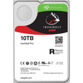Seagate Ironwolf PRO NAS HDD 10To SATA  Ironwolf PRO NAS HDD 10To 7200tpm 6Gb/s SATA 256Mo cache 8.9cm 3.5p 24x7 for NAS and RAID Rackmount Systems BLK