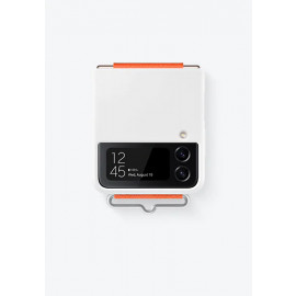 SAMSUNG Model: Coque silicone avec lanière Blanche Pour Galaxy Z Flip4