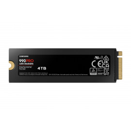 SAMSUNG SSD 4 To Samsung 990 PRO M.2 PCIe 4.0 x4 NVMe with integrated heat sink for enhanced performance.