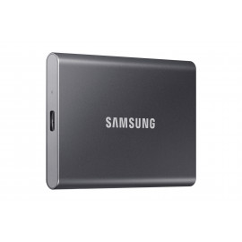 SAMSUNG Samsung SSD EXT T7 2TO gris titane USB 3.2 Gen 2 - Transferts éclairs jusqu'à 1 050 Mo/s. Design compact, capacité colossale. Compatible avec divers appareils. Solution thermique sophistiquée. Sécurisé avec AES 256 bits. Livré avec cables U