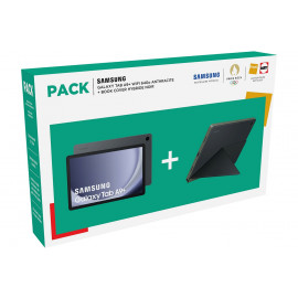 SAMSUNG Pack TAB A9+ WIFI 64Go Gris Anthracite + Book Cover Hybride Noir