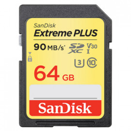 sandisk Carte mémoire SDXC Extreme PLUS UHS-1 U3 V30 64 Go