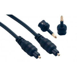 MCL Samar Câble audio optique Toslink mâle / mâle  + adaptateur - 1m
