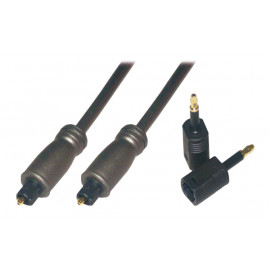 MCL Samar Câble audio optique Toslink mâle / mâle  + adaptateur - 5m