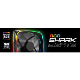 Sharkoon Ventilateur de boitier  RGB Shark Lights RGB - 12cm (Noir)