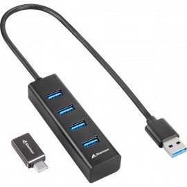 Sharkoon Hub USB 3.0 Type-A/C  4 ports USB Type A (Noir)
